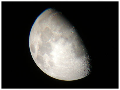 moon through telescope