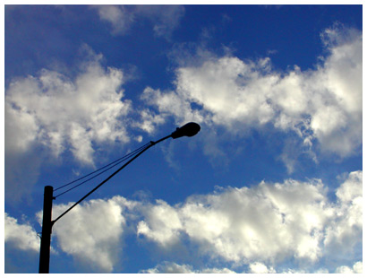 streetlight and clouds