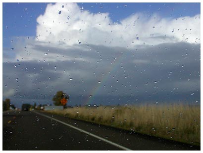 windshield rainbow