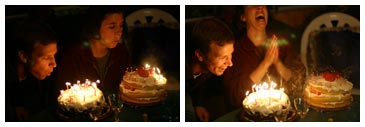 preston and sk blowing candles