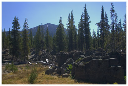 mt. bachelor from sparks lake